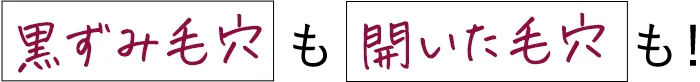 黒ずみ毛穴も開いた毛穴も
