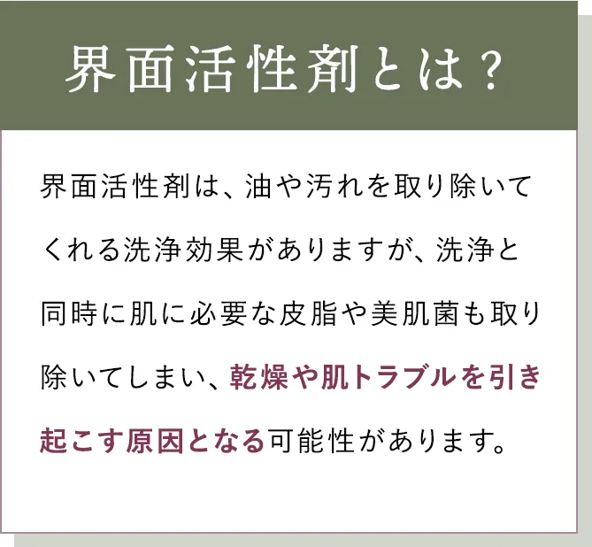 界面活性剤とは？