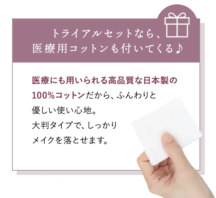 医療用コットンもついてくる